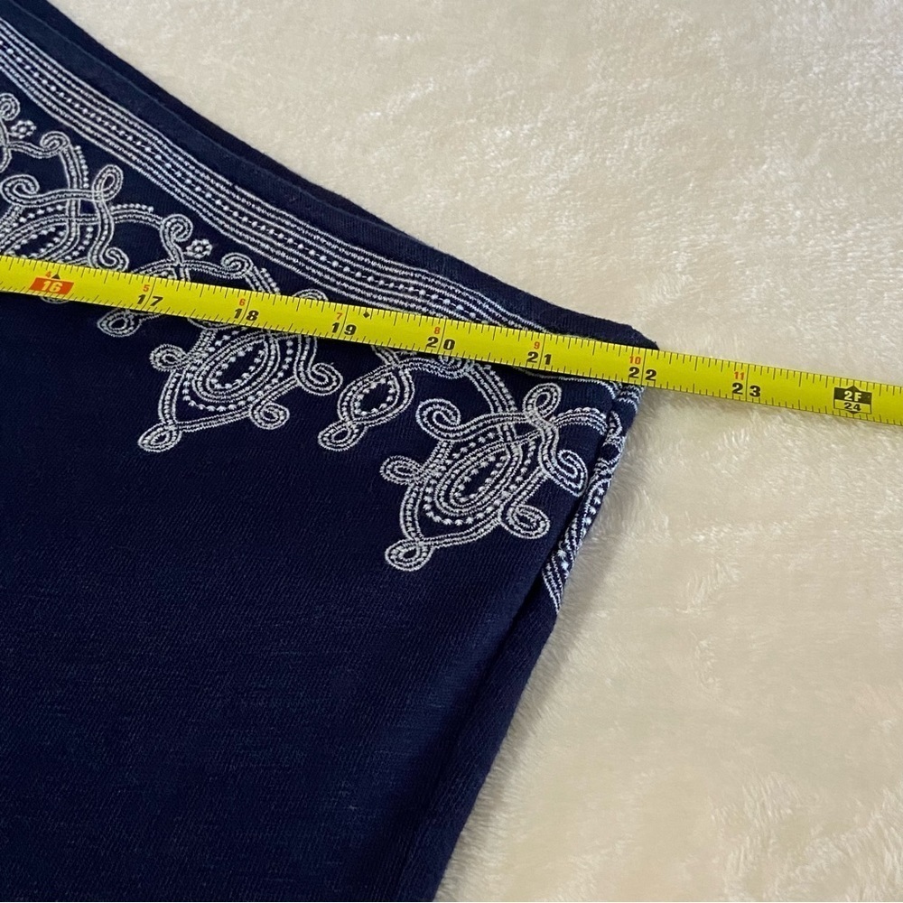 TOMMY BAHAMA / Lovelin One-Shoulder Linen Blend Dress Embroidery Detail Size L - Picture 10 of 12
